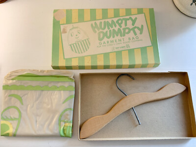 Vintage Humpty Dumpty Garment Bag Tot Lines Firestone Velon Baby NOS NEW + Box