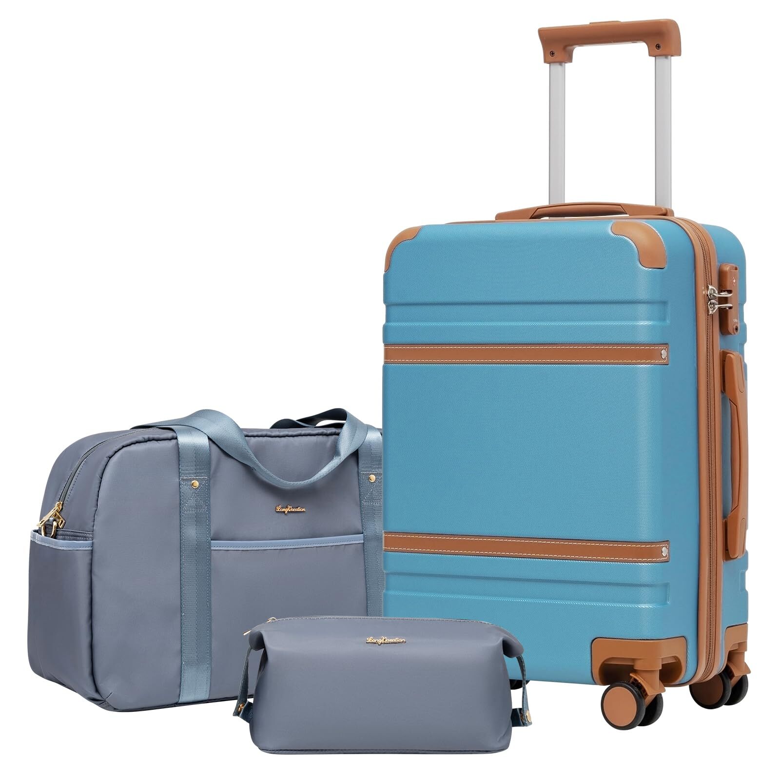 Luggage Set 3 Piece Set Luggage ABS Carry on Suitcase Hardside Luggage with T...