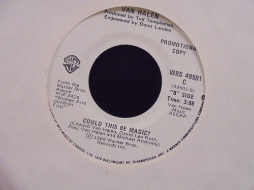 VAN HALEN " AND THE CRADLE WILL ROCK " CANADIAN PROMO 7" EX+ COND. - Picture 2 of 2