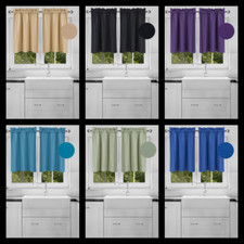 2PC WINDOW VALANCE LINED STRAIGHT MICROFIBER FINISH VERSATILE HOME DECOR 24" R16