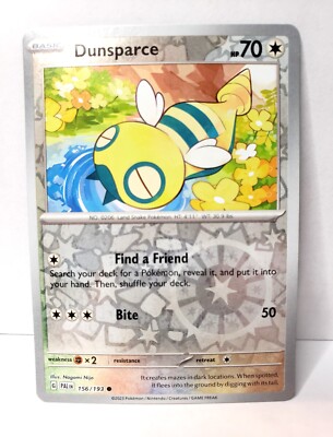 Pokmon TCG - Dunsparce - Reverse Holo - 156/193 - Paldea Evolved - NM/MINT  | eBay