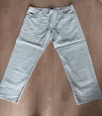 Hugo Boss Herrenhose Hellbeige Sommer Baumwolle Leinen Arkansas