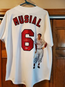 stan musial signed jersey