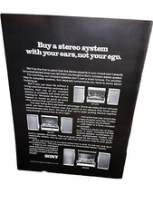 1971 Sony Stereo System Buy With Your Ears Original Print Ad vintage