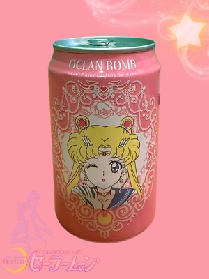NEW Ocean Bomb x Sailor Moon Crystal Pomelo Flavor Sparkling Water