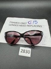 Vintage Head 610 Tiger Black Oversized Oval Sunglasses FRAMES ONLY