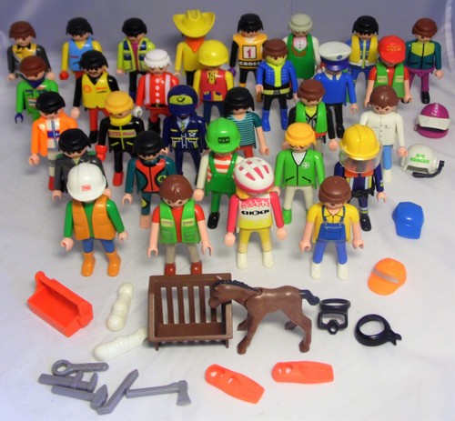 Playmobil 30 verschiedene Playmobil Männer Figuren mit Zubehör #12