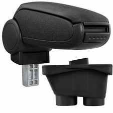 BRACCIOLO PORTAOGGETTI SPECIFICO IN TESSUTO NERO PEUGEOT 208 DAL 2012 >