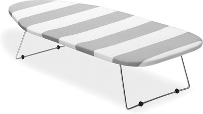 Tabletop Ironing Board, Grey/White Striped Cover