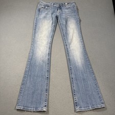 JEANS BOOT Miss Me Angel Wing Embellished WOMEN 28 Mid Rise Distressed