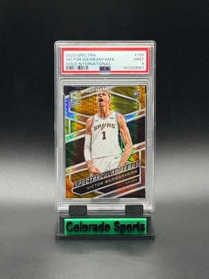 VICTOR WEMBANYAMA 2023-24 Panini Spectra International Gold Prizm 09/10 PSA 9