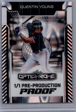 Quentin Young 2025 Leaf Optichrome Baseball 1/1 Pre Production Proof