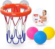 Bath Toys - Bathtub Basketball Hoop for Toddler Kids - Mold-Free Bath Toys with
