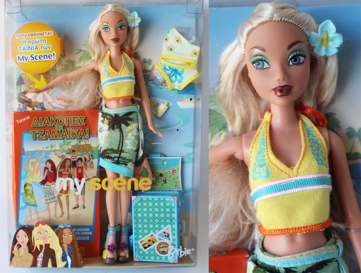 Rare 2003 My Scene Kennedy Jammin In Jamaica + VHS Barbie Mattel