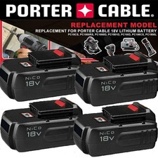  1/4Pack 18V 4.5Ah Replace Battery for Porter Cable PC18B 18-Volt Cordless Tools