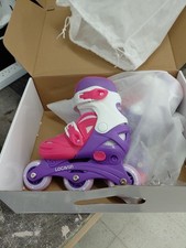 LOCAVUN Adjustable Light up Inline Skates for Kids, Hard Shell Roller Blades SML