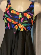 NWOT WOMENS PLUS 2pc SWIMSUIT SWIMDRESS WITH BOTTOMS - SIZE 1X