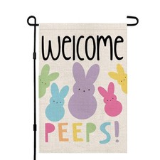 Welcome Easter Garden Flag Double Sided Vertical 12 18 Inch Bunny Banners S