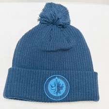 Fanatics Winnipeg Jets Beanie Hat Cap Knit Cuffed Pom Pom Blue NHL Hockey