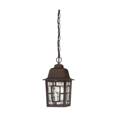 NUVO 60/4932 - Banyan 11'' Outdoor Hanging Light - Bronze w/ Clear Water Glass