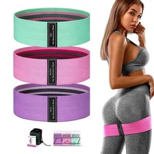 Resistance Bands Fabric Sports Loop Exercise Band Set Workout Fitness Gym Yoga