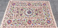 Uzbek suzani handmade embroidery home decor 55"X78" 200x140cm HD