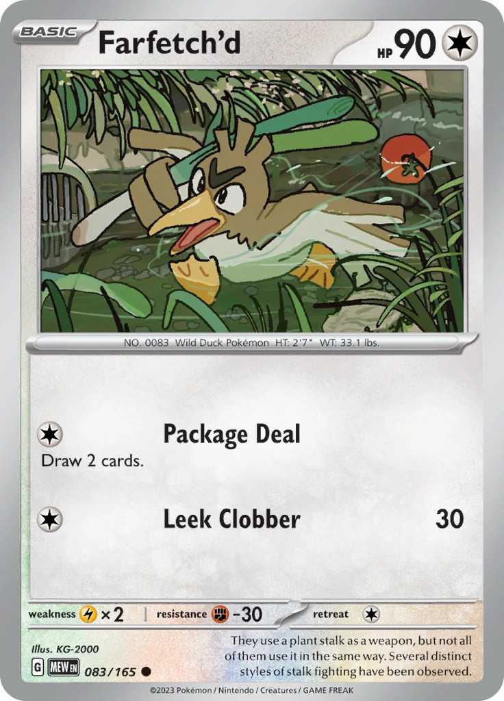 Pokemon Farfetch'd 83/165 Scarlet & Violet 151