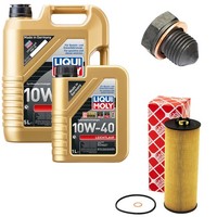 MotoröL Filter Set 10W-40 Liqui Moly 6 Liter + Schraube FüR Audi A4 2.5 TDI 8EC