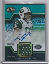 Dustin Keller 2011 Topps Triple Threads Green Holo Unity Patch Auto Sp (11/50)