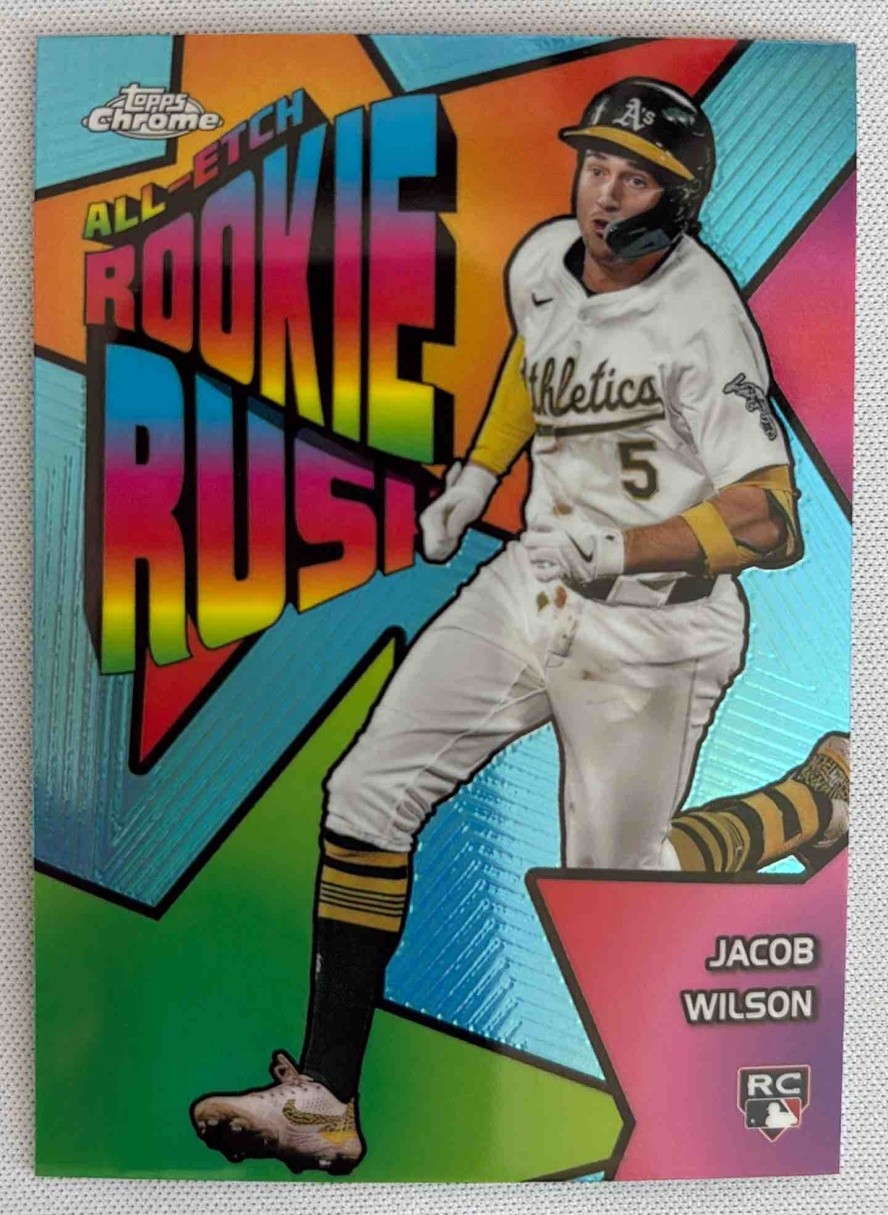 2025 Topps Chrome Jacob Wilson All-Etch Rookie Rush RC Athletics