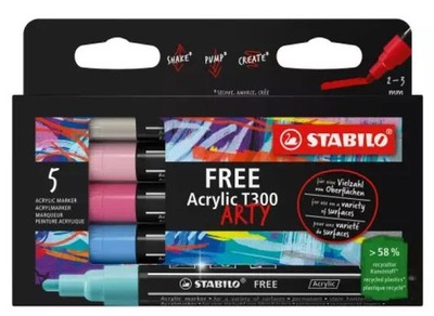 4006381615143 Marker Free T300, Candy Set (5 sztuk) Stabilo
