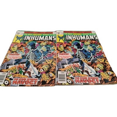 The Inhumans #10 Comic Books Lot Of 2 (Marvel Comics April 1977)