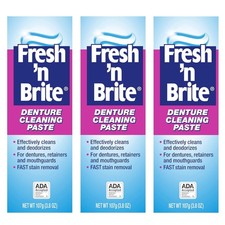 Fresh 'n Brite Denture Cleaning Paste, 3.8 Ounce Pack of 3