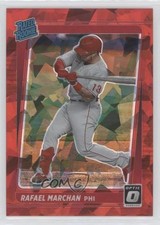2021 Donruss Optic Rated Rookie Red Cracked Ice Prizm 7/7 Rafael Marchan #82 ni4