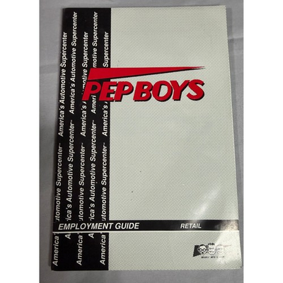 #ad Vintage 1992 Pep Boys Retail Employment Guide Manny Moe Jack Automotive Manual $16.99