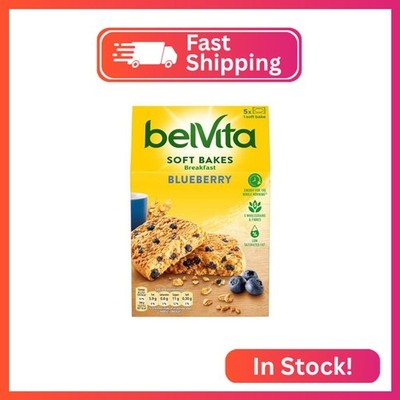 Belvita Breakfast Biscuits Soft Bakes Filled Blueberry, 250 g