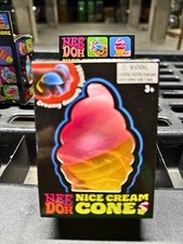 Nee Doh Nice Cream Cone Squeeze Toy, Squishy, Pink Needoh