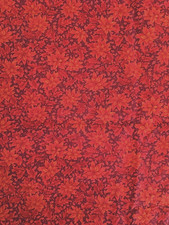 Quilting Treasures 2007 Cranston Holiday Poinsettias Floral Red Quilt Fabric 2.4