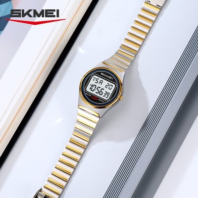Waterproof Steel Strap Watch SKMEI 2338 Digital Business stopwatch Women Fashion