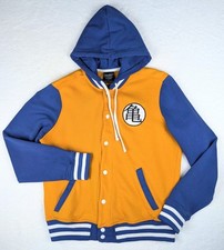 Dragon Ball Z Mens Size Small Hooded Varsity Sweatshirt Goku Kama Double Sided