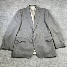 Vintage Circle S Blazer Jacket 44R Gray Smiley Western Cowboy Rodeo Made in USA