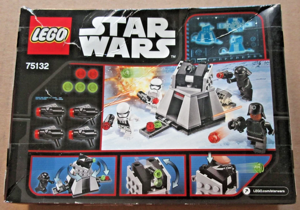 Lego Star Wars 75132 ~ PAQUETE DE BATALLA DE PRIMER ORDEN ~ CAJA DAÑADA retirada NISB Foto 2 de 4