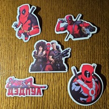 Deadpool Funny Superhero 5-piece sticker decal pack new multicolored laugh