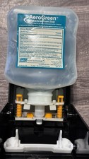 New Full Deb Aerogreen Antibacterial foam Soap W/ Black Dispenser Wall mount