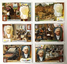 Liebig-Sammelkarten, komplettes Set, mit Text vom "Entwurf zur fertigen Karte".