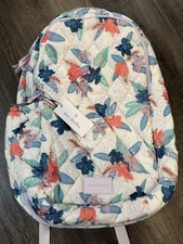 MOCHILA MUJER VERA BRADLEY ACOLCHADA TROPICAL FLORAL ULTRALIGERA VIAJE NUEVA CON ETIQUETAS