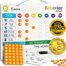 Magnetic Chore Chart for Kids - Reward Behavior Chart for Kids at Home - Dry and