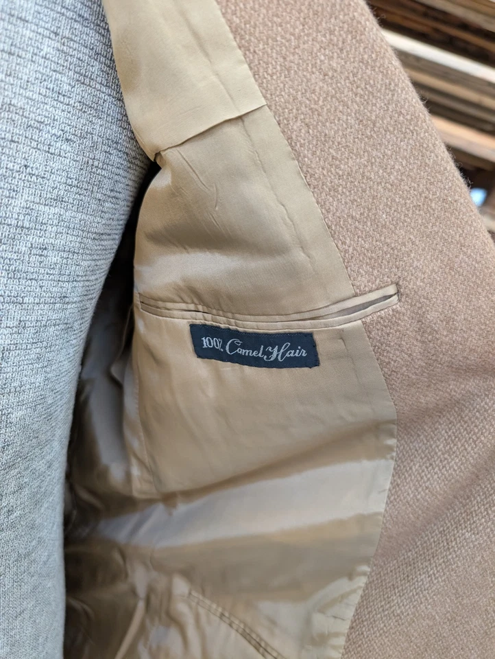 Ralph Lauren Purple Label Sport Coat 100% Camel Hair Made in England Size 44L - Image 3 of 4