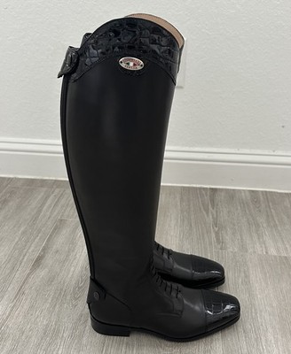 Secchiari Tall Riding Boots Classic Black Brand New Size 8.5 US Handmade EU 38.5