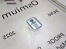 Osmium 1 gram bar with Snake design, 2025, Produced by SMT of Austria!